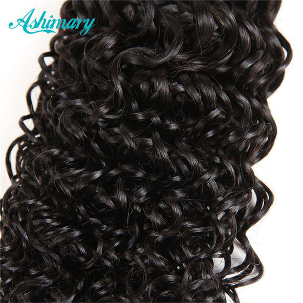 4 Bundles 10A Water Wave Brazilian Human Hair Bundles Natural Color - ashimaryhair