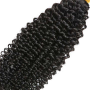 10A Kinky Curly Brazilian Hair 3 Bundles With Frontal Human Hair - ashimaryhair