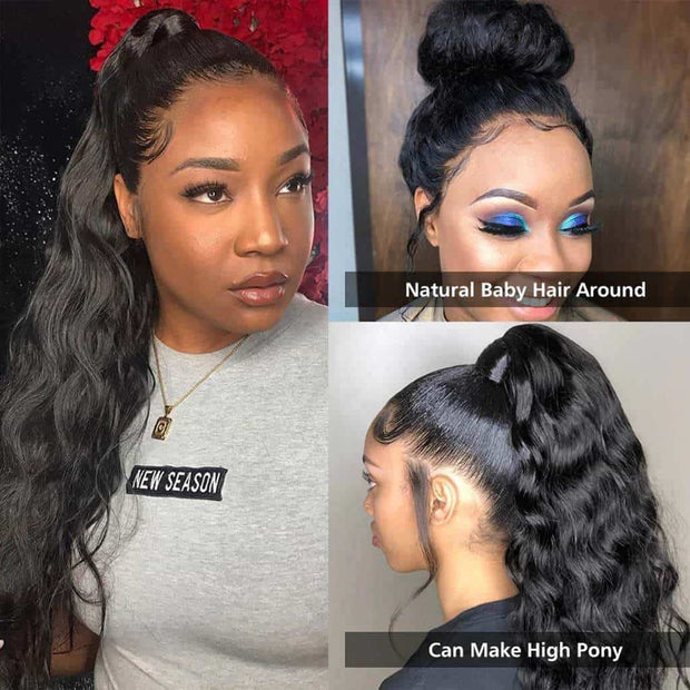 Pre Plucked 360 Lace Frontal Wig with Baby Hair Brazilian Body Wave-AshimaryHair.com