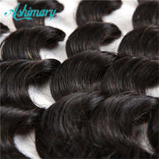 Loose Deep Wave Hair Lace Frontal 13x4Inchs Natural Color 100% Human Hair - ashimaryhair