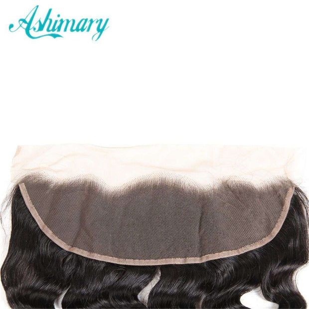 Loose Deep Wave Hair Lace Frontal 13x4Inchs Natural Color 100% Human Hair - ashimaryhair