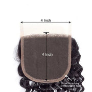 9A Kinky Curly Hair 3 Bundles with Closure Human Hair Natural Color - ashimaryhair