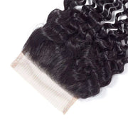 9A Kinky Curly Hair 3 Bundles with Closure Human Hair Natural Color - ashimaryhair