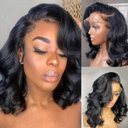 13x6 Transparent Lace Front Wig Bob Short Hair Straight Bodywave