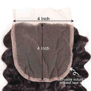 9A Deep Wave Virgin Hair 3 Bundles with Closure Natural Color Brazilian Hair - ashimaryhair