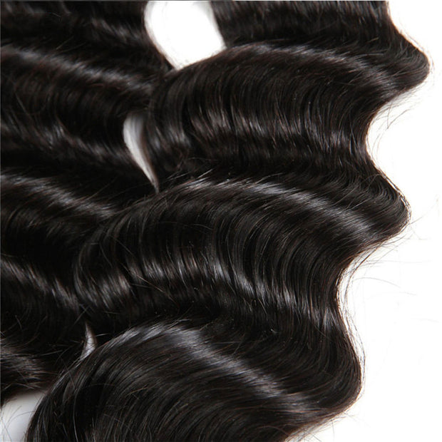 3 Bundles 10A Loose Deep Wave Virgin Hair Bundles Natural Color - ashimaryhair