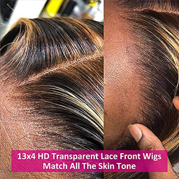 Summer Style Water Wave Bob Highlight Short Hair 5x5 Closure wig high density