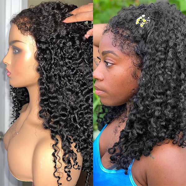 4c edge hairline HD lace front deep wave wig