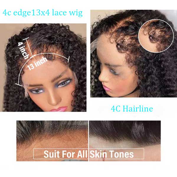 4c hairline 13x4 HD lace front wig