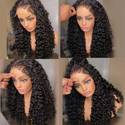 4c hairline 5x5 HD Transparent lace deep wave wig