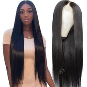 Glueless 4*4 Lace Closure Wig Straight Brazilian Human Hair-AshimaryHair.com