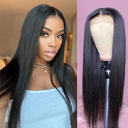 Glueless 4x4 Closure Wig Straight Brazilian Hair- Ashimary Hair