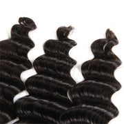 4 Bundles 9A Loose Deep Wave Brazilian Human Hair Bundles Natural Color - ashimaryhair