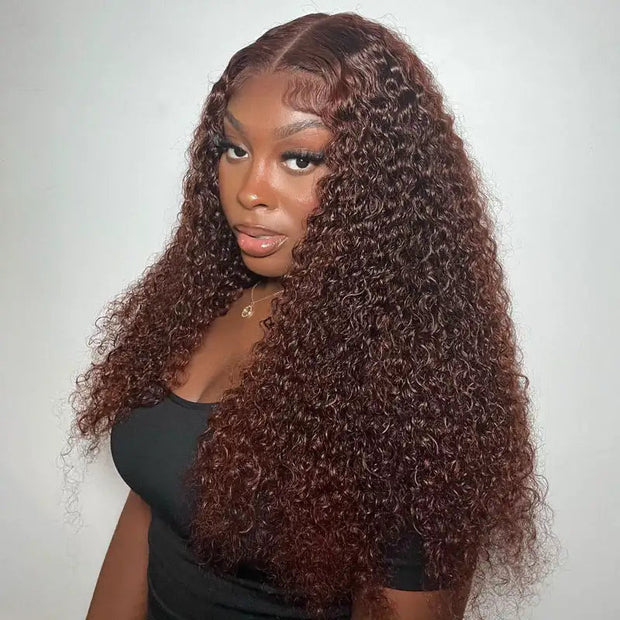 Glueless V Part Kinky Curly Human Hair Wig Beginner Friendly