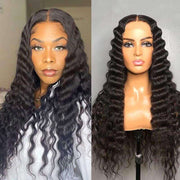 Loose Deep Wave Glueless 5*5 HD Transparent Lace Closure Wigs Ashimary Human Hair Natural Color