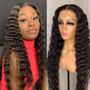 Loose Deep Wave Glueless 5*5 HD Transparent Lace Closure Wigs Ashimary Human Hair Natural Color