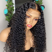 Deep Wave Glueless 5*5 HD Transparent Closure Wig  Brazilian Human Hair Natural Color Ashimary