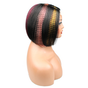 Tiger Print Short Bob Wigs Thick End Bob Straight Blunt Cut 10A Human Hair