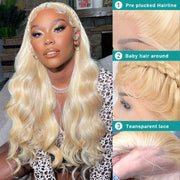 613 Blonde Body Wave Transparent HD Lace Front Wigs 13x4 Ashimary Human Hair