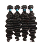 4 Bundles 9A Loose Deep Wave Indian Human Hair Bundles Natural Color - ashimaryhair