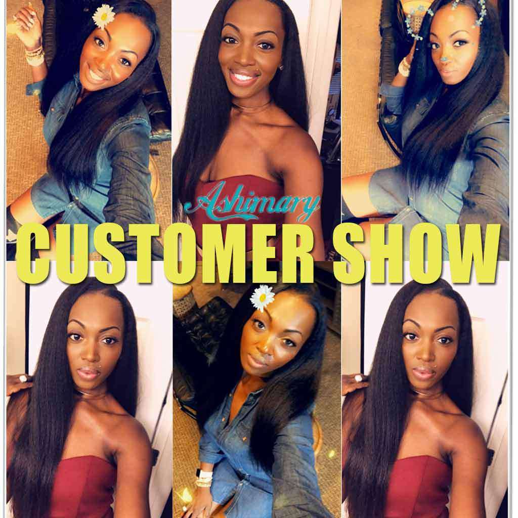 Kinky Straight Hair Weave 3 Bundles With Closure Brazilian  display picture 2