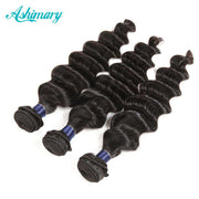 Loose Deep Wave Hair Bundles 9A 100% Human Hair Natural Color - ashimaryhair