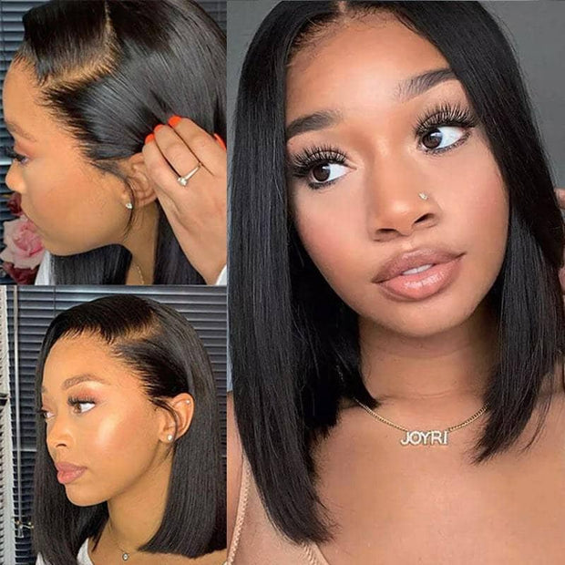 13x6 Transparent Lace Front Wig Bob Short Hair Straight Bodywave