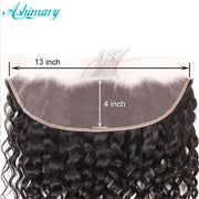 9A Grade Water Wave 3 Bundles With Frontal Indian Virgin Hair - ashimaryhair