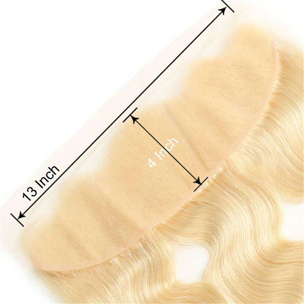 613 Honey Blonde Brazilian Body Wave Hair 3 Bundles With Frontal Human Hair - ashimaryhair