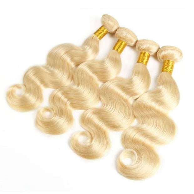 4 Bundles Honey Blonde Body Wave Brazilian Human Hair Bundles - ashimaryhair