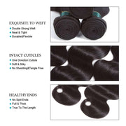 Body Wave  Hair 1 Bundle 9A Brazilian Human Hair Natural Color - ashimaryhair