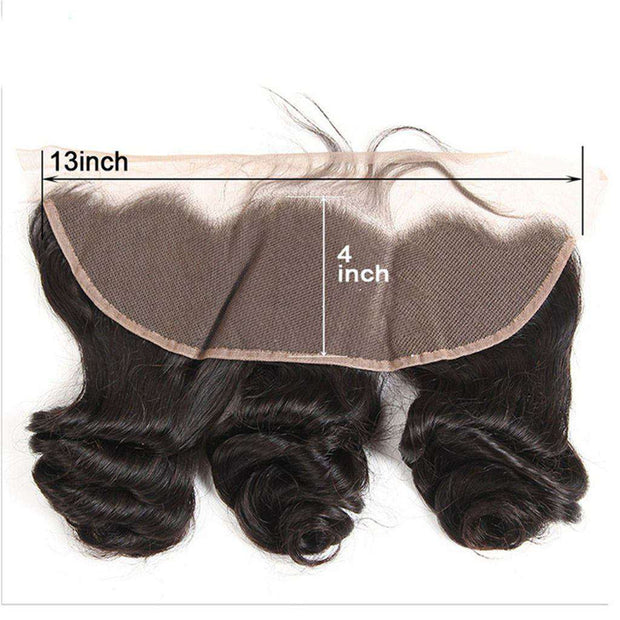 10A Loose Wave Virgin Hair 3 Bundles With Frontal Human Hair - ashimaryhair
