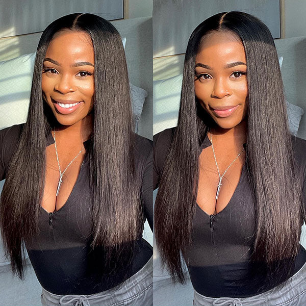 Ashimary HD Transparent Lace Wear and Go Air Wig  For Beginners Straight Hair Breathable Cap Wig With Pre-plucked Hairline