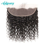 Water Wave Hair Lace Frontal 13x4Inchs Natural Color 100% Human Hair - ashimaryhair