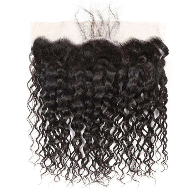 Water Wave Brazilian Hair 3 Bundles With Frontal Human Hair Natural Wave 10A Grade - ashimaryhair