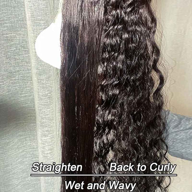 Flash Sale Summer Wet Wavy 13*6 Lace Front Wig Ashimary Human Hair M Cap
