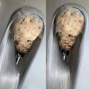 Grey Lace Front Wig 13x6 Transparent Hd 13x4 Lace Frontal Bone Straight Wig Ashimary Human Hair