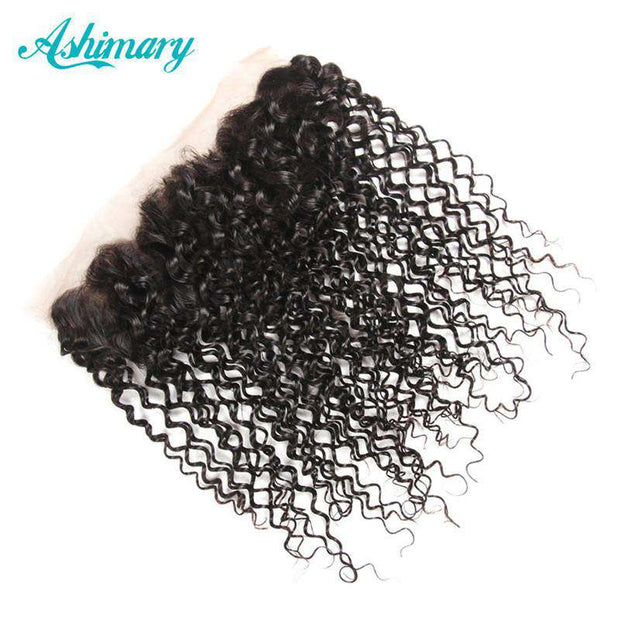 Jerry Curly Hair Lace Frontal Closure 13x4Inchs Remy Hair 100% Human Hair - ashimaryhair