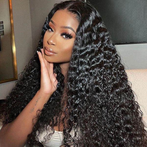 Ashimary Undetectable HD Transparent Lace Wear Go Glueless Deep Wave Air Wig