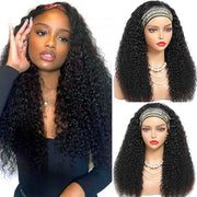 BOGO Flash Sale Headband Juicy Curly Wig 10A Virgin Human Hair Natural Color