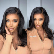 Ashimary 13x6 HD Lace Front body wave black human hair Pre Plucked Wigs For Women