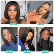 BOGO Short Hd Transparent Lace Frontal Straight Bob Wigs Human Hair