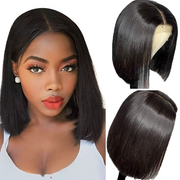 BOGO Short Hd Transparent Lace Frontal Straight Bob Wigs Human Hair