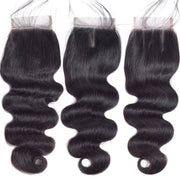 9A Body Wave Virgin Hair 3 Bundles with Closure Natural Color Brazilian Hair - ashimaryhair