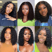 Deep Wave Curly Glueless Bob V Part Wig Beginner Friendly Natural Scalp Thick Human Short Hair Ashimaryhair