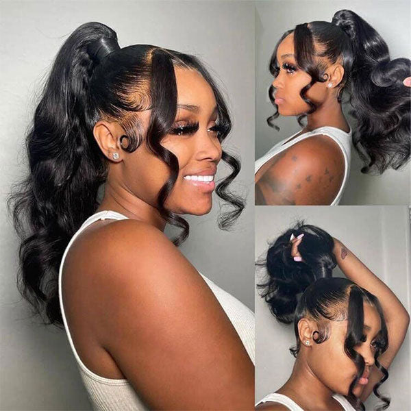 Full Lace Wig Body Wave Brazilian Human Hair Natural Color