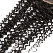 Afro Kinky Curly Hair 3 Bundles with Closure 10A Brazilian Human Hair Natural Color - ashimaryhair