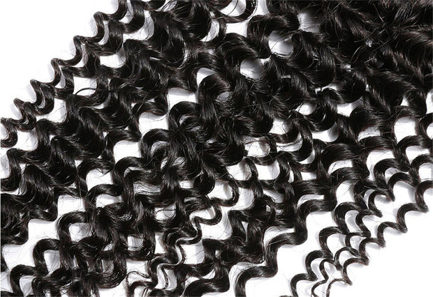 Kinky Curly Hair Lace Frontal 13x4Inchs Natural Color 100% Human Hair - ashimaryhair