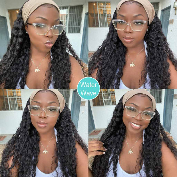 Best Headband Wigs Human Hair For Water Wave Hair-AshimaryHair.com