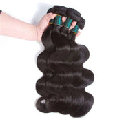 9A Brazilian Body Wave Hair 4 Bundles With Lace Frontal Human Hair - ashimaryhair